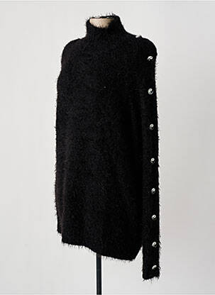 Pull coupe droite manches longues noir ROTATE femme