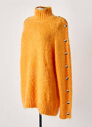 Pull coupe droite manches longues jaune ROTATE femme