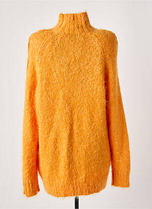 Pull coupe droite manches longues jaune ROTATE femme