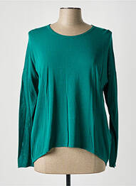 Pull col rond manches longues vert SAMSOE & SAMSOE femme