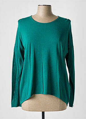 Pull col rond manches longues vert SAMSOE & SAMSOE femme