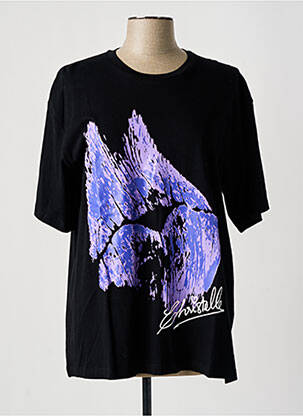 T-shirt imprimé fantaisie manches courtes noir KOCHÉ femme