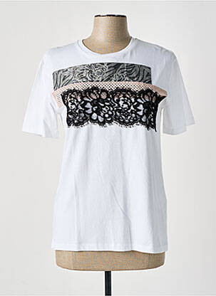 T-shirt imprimé fantaisie manches courtes blanc KOCHÉ femme