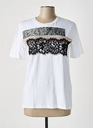 T-shirt imprimé fantaisie manches courtes blanc KOCHÉ femme