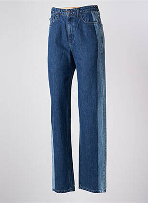 Jeans coupe droite taille haute taille haute bleu ROTATE femme