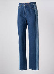 Jeans coupe droite taille haute taille haute bleu ROTATE femme