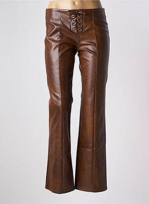 Pantalon flare taille basse taille basse marron ROTATE femme