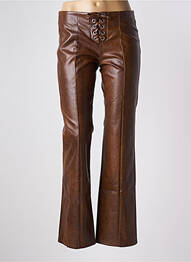 Pantalon flare taille basse taille basse marron ROTATE femme