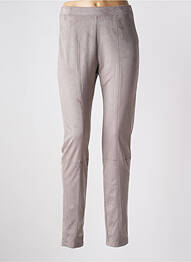 Legging tissage suedine taille haute gris MAX MARA femme