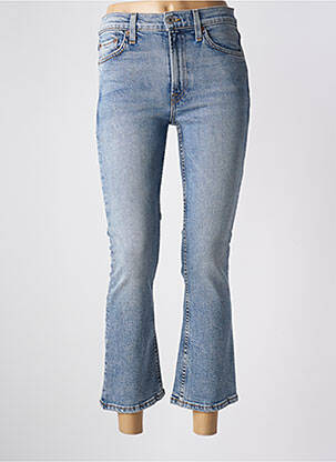 Jean coupe flare stretch taille haute bleu RE / DONE femme