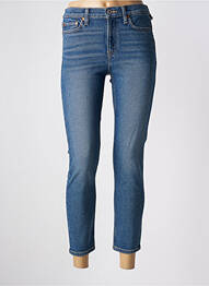 Jeans coupe slim stretch taille haute bleu RE / DONE femme