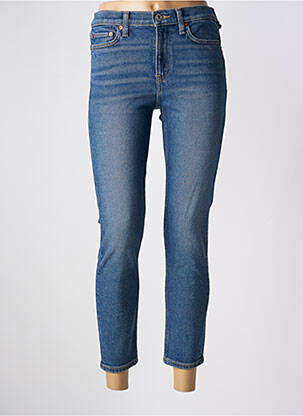 Jeans coupe slim stretch taille haute bleu RE / DONE femme
