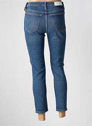 Jeans coupe slim stretch taille haute bleu RE / DONE femme