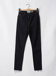 Jeans coupe slim stretch taille haute noir RE / DONE femme