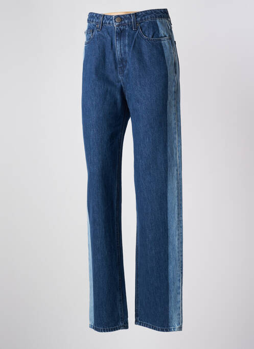 Jeans coupe droite taille haute taille haute bleu ROTATE femme