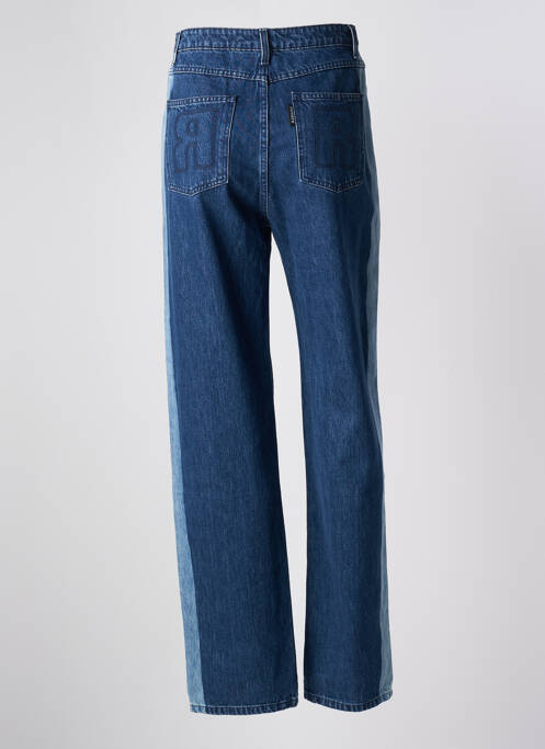 Jeans coupe droite taille haute taille haute bleu ROTATE femme
