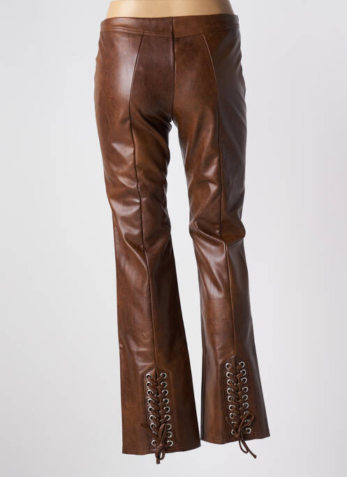 Pantalon flare marron ROTATE pour femme
