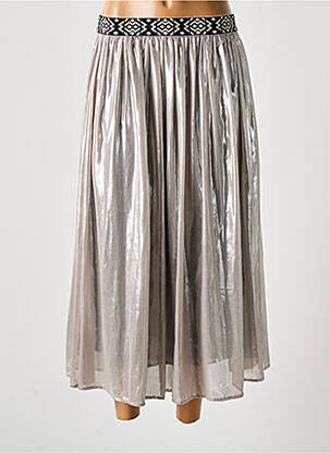 Jupe mi-longue coupe évasée gris SHIRTAPORTER femme