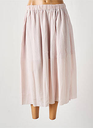 Jupe mi-longue taille élastique beige SAMSOE & SAMSOE femme