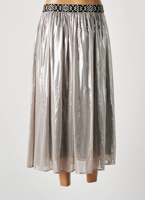 Jupe mi-longue gris SHIRTAPORTER pour femme