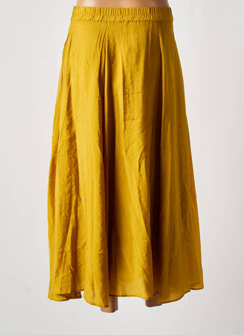 Jupe mi-longue jaune SAMSOE & SAMSOE pour femme
