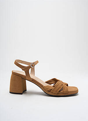 Sandales/nu pieds type de semelle amortissante talon de 4 à 6cm marron WONDERS femme
