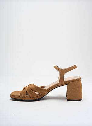Sandales/nu pieds type de semelle amortissante talon de 4 à 6cm marron WONDERS femme