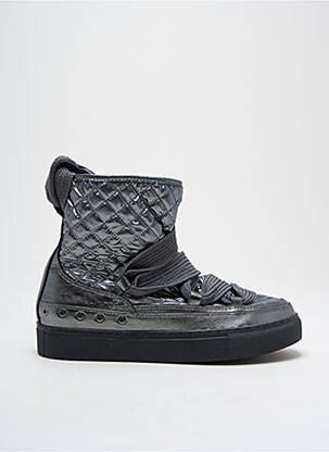 Bottines/boots matière lisse talon plat jusqu'à 3cm argent EMILIE KARSTON femme