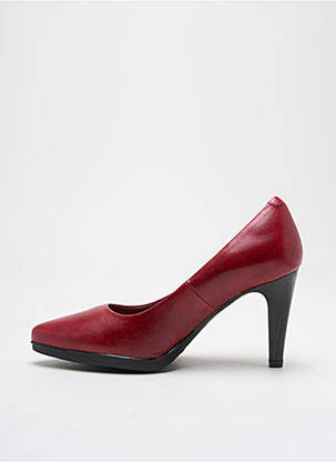 Escarpins tissage satiné talon de 7 à 9cm rouge KARSTON femme
