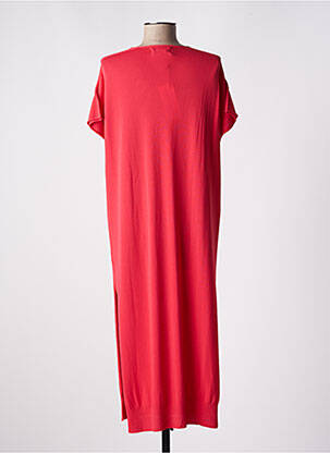 Robe pull resserrée sur le bas manches courtes rouge CARTA LIBERA femme