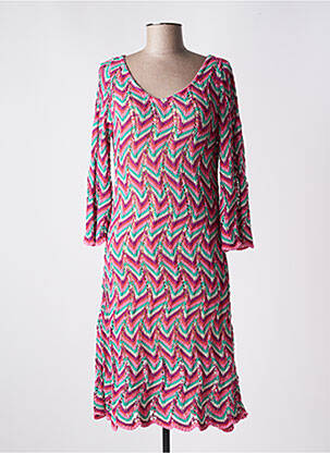 Robe pull col v manches 3/4 rose ALDO MARTIN'S femme
