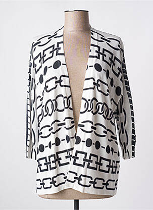 Gilet manches longues manches 3/4 blanc JEI'S BY LETIZIA DENARO femme