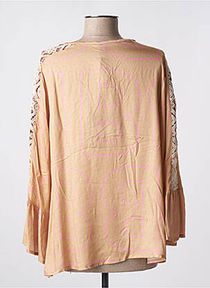 Blouse tissage popeline manches longues beige LES BLONDINETTES femme