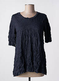 Top tissage jersey manches courtes noir LUUKAA femme