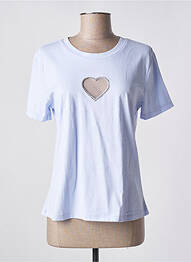 T-shirt coupe droite manches courtes bleu RELISH femme