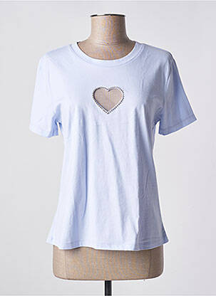 T-shirt coupe droite manches courtes bleu RELISH femme
