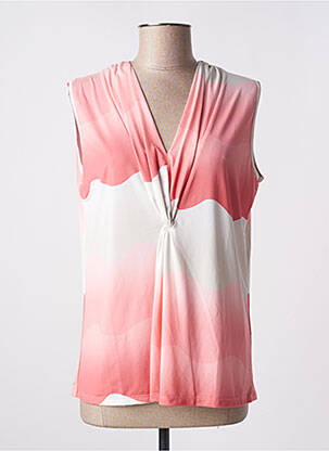 Top stretch sans manche rose SCORZZO femme