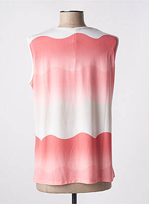 Top stretch sans manche rose SCORZZO femme