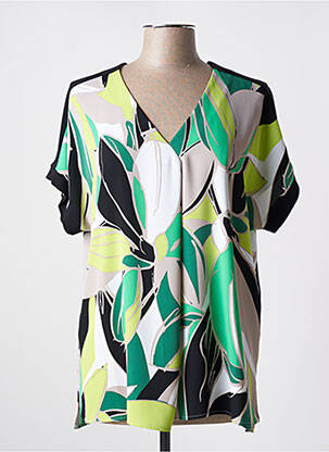 Tunique manches courtes coupe fluide vert JOSEPH RIBKOFF femme
