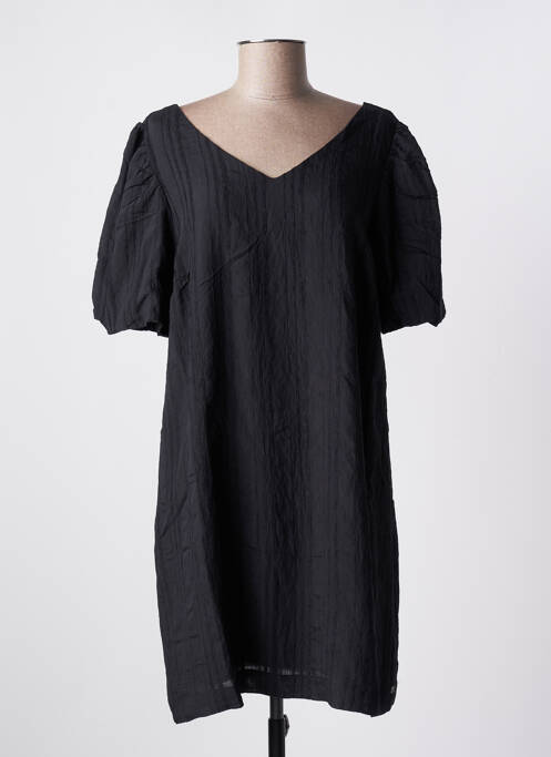 Robe courte manches courtes manches courtes noir SURKANA femme