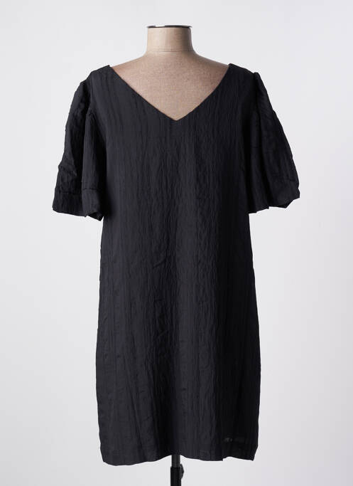 Robe courte manches courtes manches courtes noir SURKANA femme