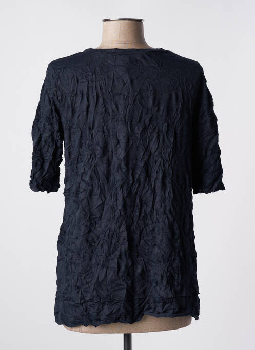 Top tissage jersey manches courtes noir LUUKAA femme