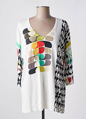 Pull stretch manches 3/4 beige JEI'S BY LETIZIA DENARO femme