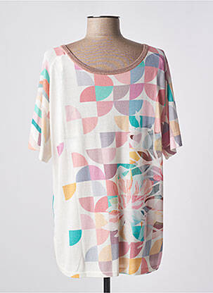 Pull stretch manches courtes rose JEI'S BY LETIZIA DENARO femme