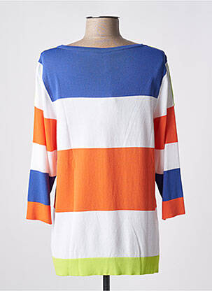 Pull coupe cintrée manches 3/4 orange SCORZZO femme