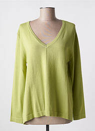 Pull coupe cintrée manches longues vert SCORZZO femme