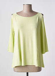 Pull col bateau manches 3/4 vert CARTA LIBERA femme