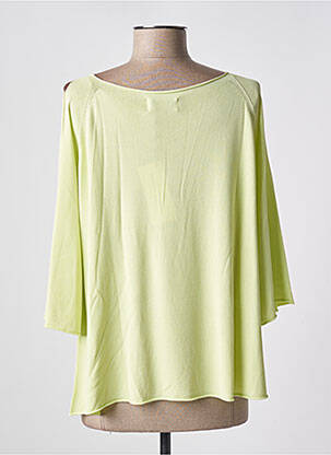 Pull col bateau manches 3/4 vert CARTA LIBERA femme