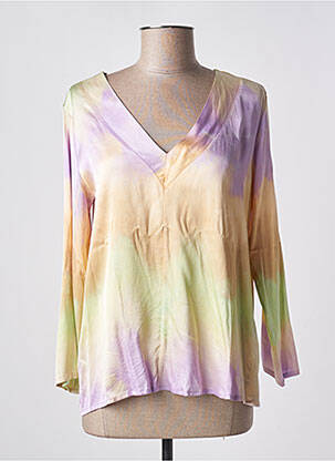Blouse manches longues manches longues vert LEO & UGO femme