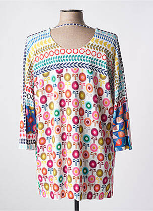 Pull coupe droite manches 3/4 bleu JEI'S BY LETIZIA DENARO femme